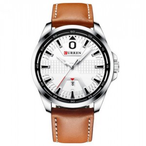 Curren 8379 Silver-White-Brown