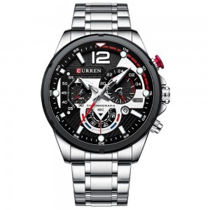 Curren 8395 Silver-Black