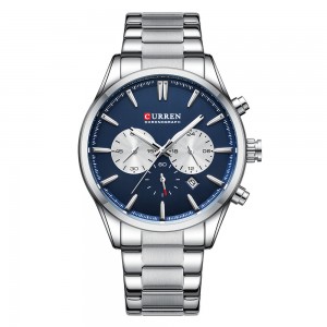 Curren 8446 Silver-Blue