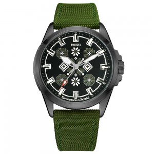 Awarder Embroidery Black-Army Green Green Battery 10ATM