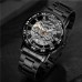 Winner 8012 Diamonds Automatic Black-Silver