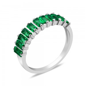 Серебряное кольцо с фианитом S134-51