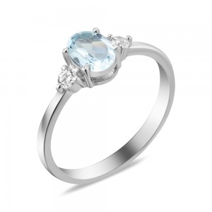 Серебряное кольцо с скай топазом 149-3910