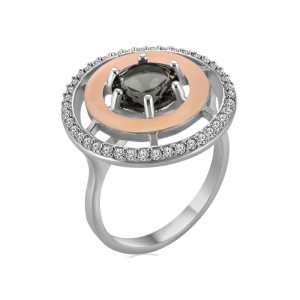 Серебряное кольцо с фианитом Metelitsa-7610