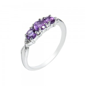 Серебряное кольцо с аметистом 062-6110