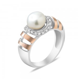 Серебряное кольцо с жемчугом Bagira pearl-9210
