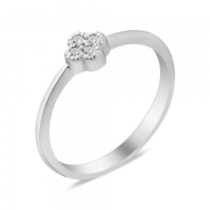 Серебряное кольцо с бриллиантом B001-10