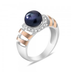 Серебряное кольцо с жемчугом Bagira pearl-9310