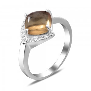Серебряное кольцо с нано султанитом 152N-8210