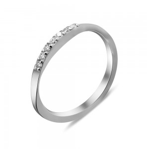 Серебряное кольцо с бриллиантом B023-10
